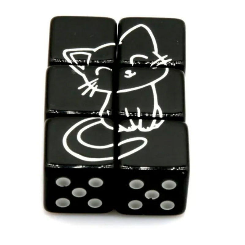 Black Cat D6 Dice Set