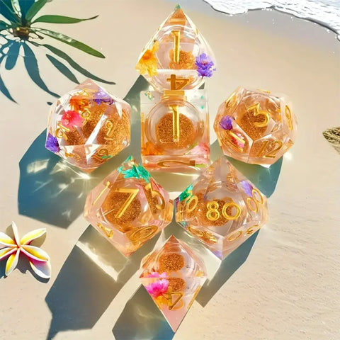 Tropical Getaway - Liquid Core Dice Set