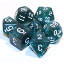Eladrin Winter - 7 Piece Polyhedral Dice Set + Dice Bag