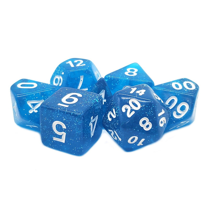 Cold Fire - 7 Piece Polyhedral Dice Set + Dice Bag