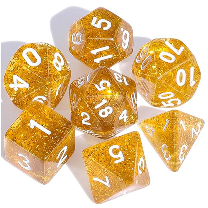 Sunbeam - 7 Piece Polyhedral Dice Set + Dice Bag