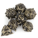 Elven Room Clearer - 7 Piece Metal Polyhedral Dice Set & Dice Case