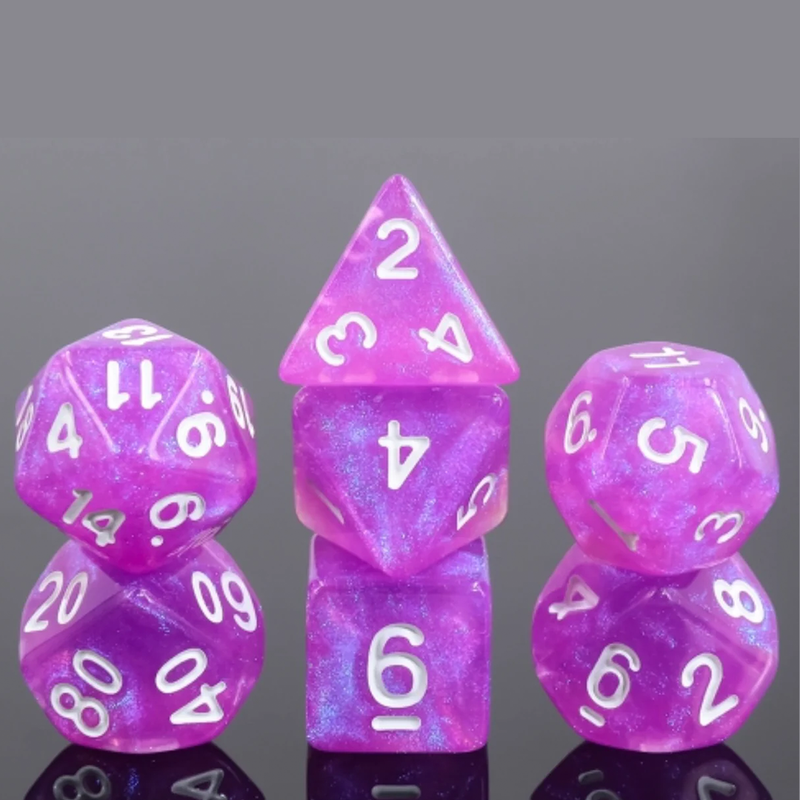 Mystic Oracle - 7 Piece Polyhedral Dice Set + Dice Bag