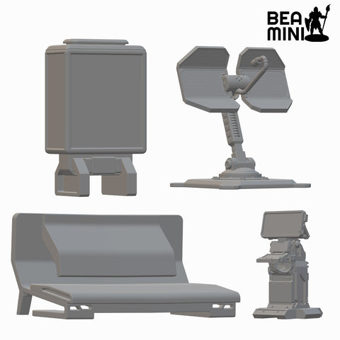 SCI-FI City Scatter 2 | BeaMini Unpainted RPG Miniatures