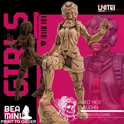 Riko 'Hex' Vaughn | BeaMini Print to Order Miniatures