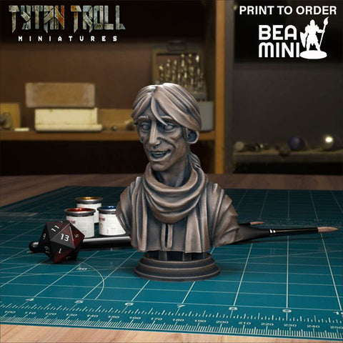 Curse of Strahd - Udo Lukovich Bust | BeaMini Print to Order Miniatures