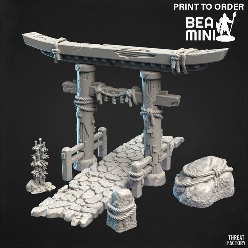 Japanese Terrain Bundle | BeaMini Print to Order Miniatures
