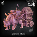 Caravan Rhino  | BeaMini Print to Order Miniatures
