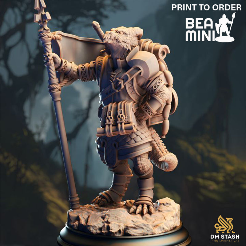 Kobold Squire - Archemen the Stouthearted | BeaMini Print to Order Miniatures