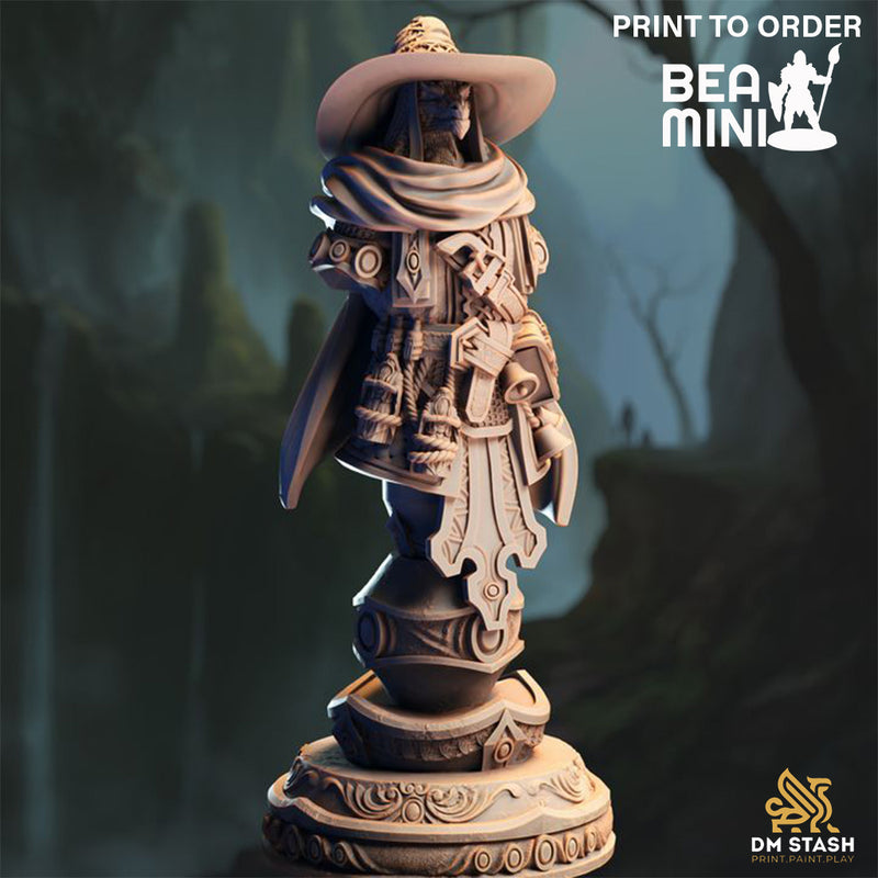 Dragonborn Sorcerer - Ozmandi Starborn Bust | BeaMini Print to Order Miniatures