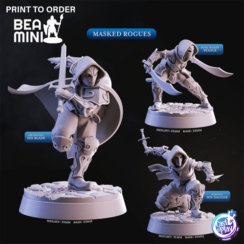 Masked Rogues | BeaMini Print to Order Miniatures