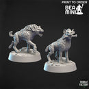 Two Hyenas | BeaMini Print to Order Miniatures