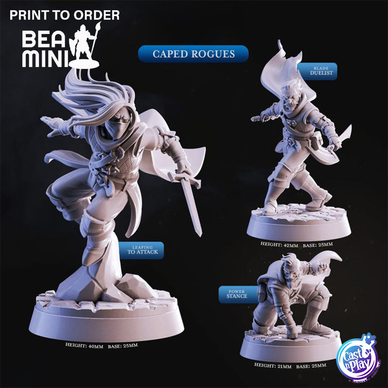 Caped Rogues | BeaMini Print to Order Miniatures