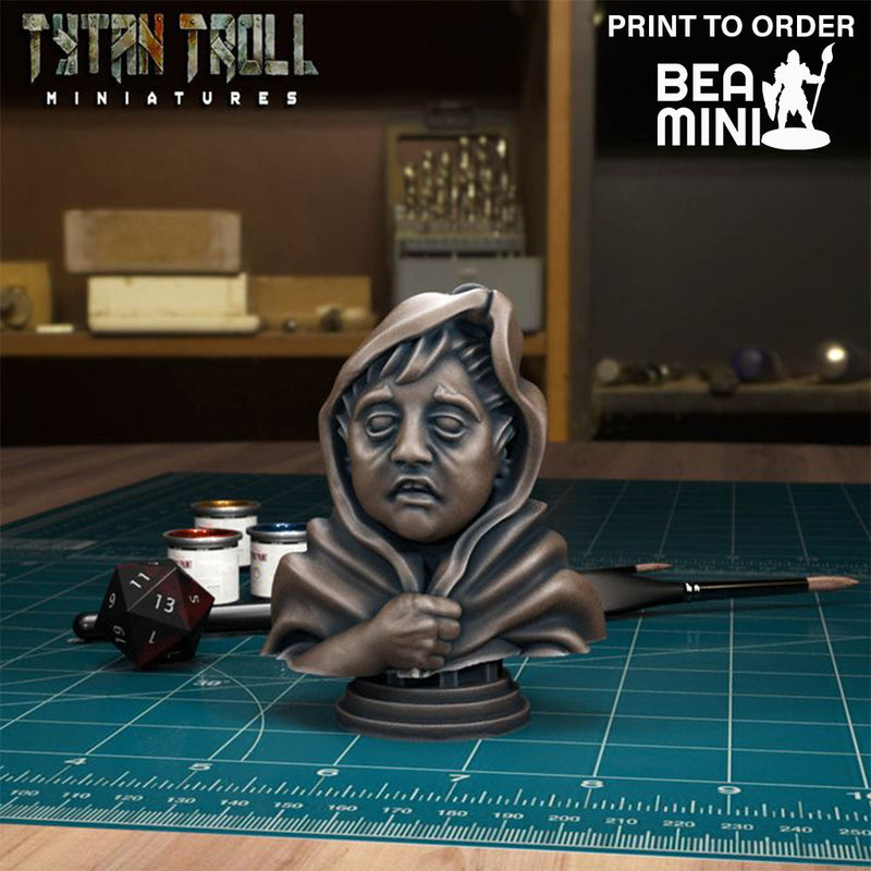 Curse of Strahd - Cedrik Bust | BeaMini Print to Order Miniatures