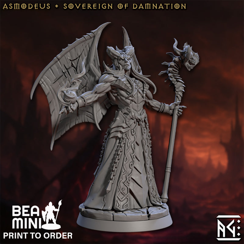Asmodeus, Sovereign of Damnation | BeaMini Print to Order Miniatures