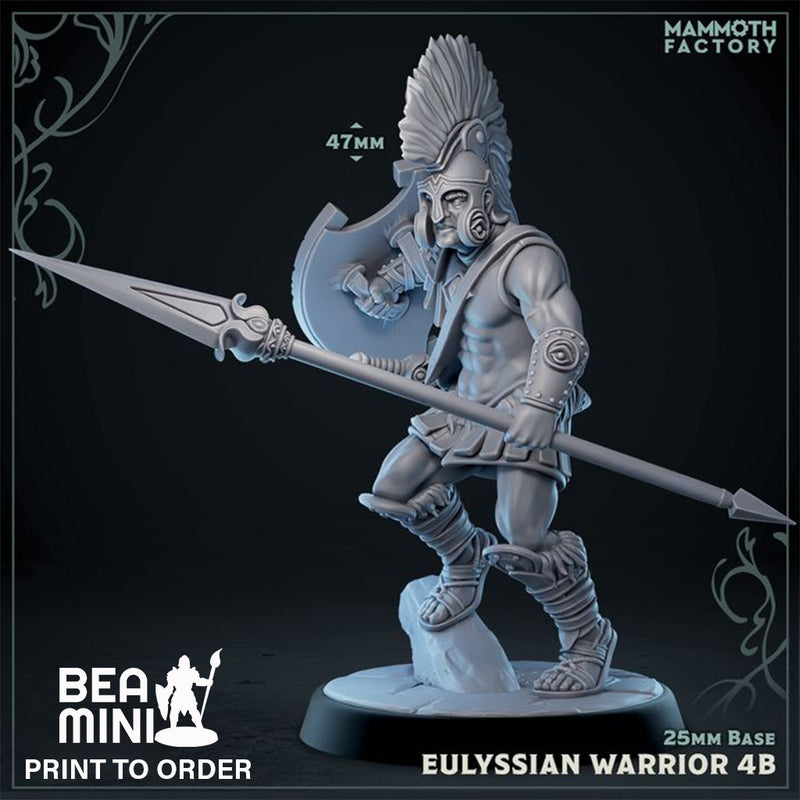 Eulyssian Warrior 4B | BeaMini Print to Order Miniatures