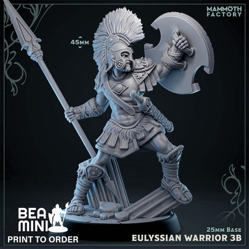 Eulyssian Warrior 3B | BeaMini Print to Order Miniatures
