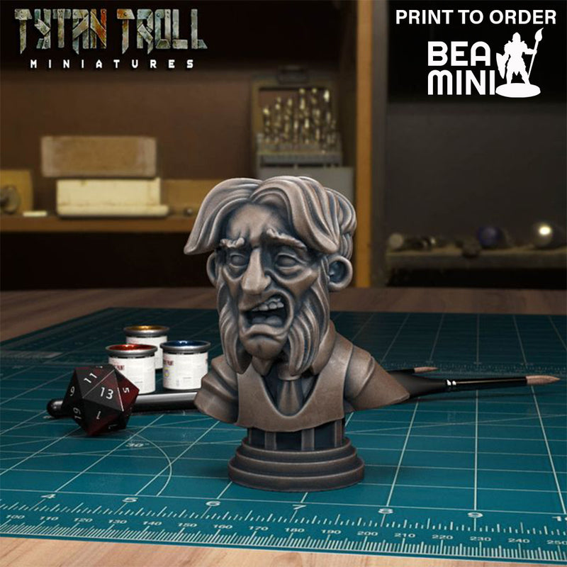 Haliq the Butler Bust | BeaMini Print to Order Miniatures
