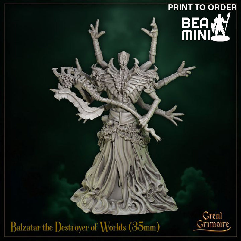 Balzatar the Destroyer of Worlds | BeaMini Print to Order Miniatures