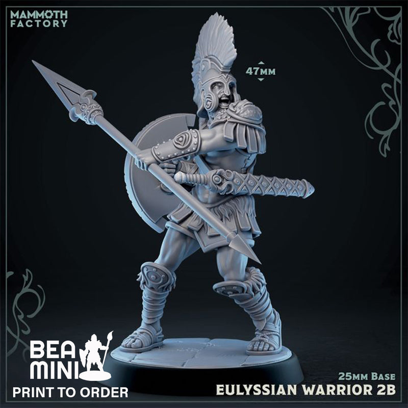 Eulyssian Warrior 2B | BeaMini Print to Order Miniatures