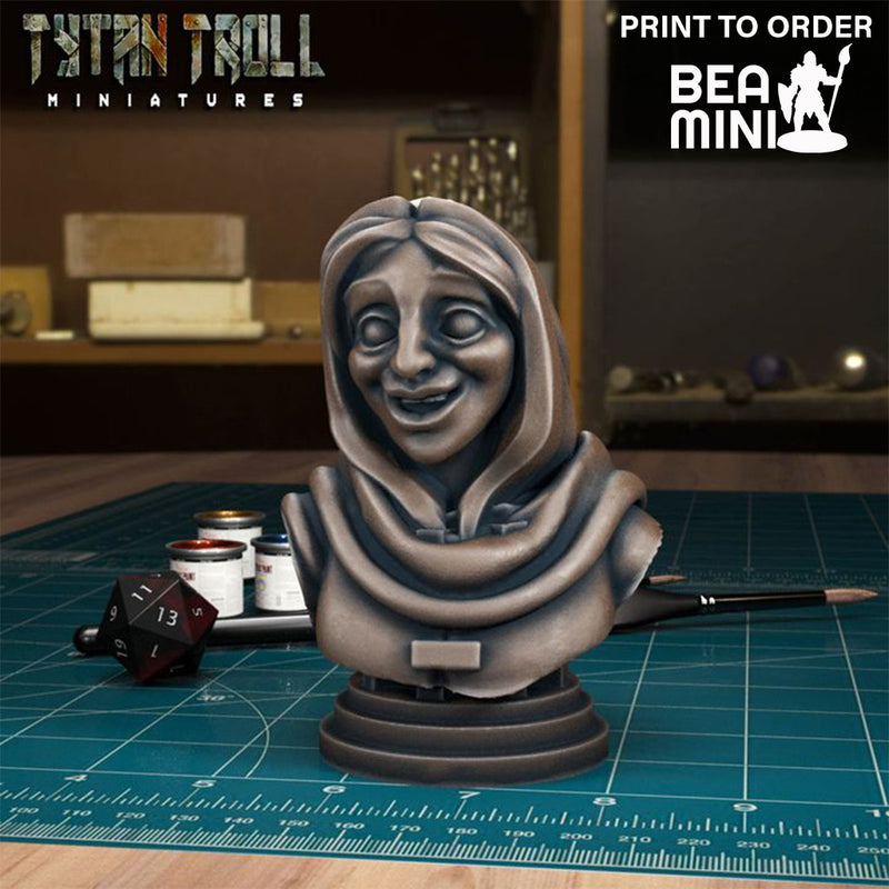 Curse of Strahd - Bethel Bust | BeaMini Print to Order Miniatures