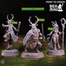 Deerfolk Guardians | BeaMini Print to Order Miniatures