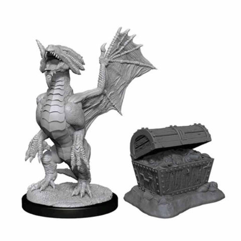 Bronze Dragon Wyrmling and Sea Treasure Nolzur's Marvelous Unpainted Miniatures - Bea DnD Games